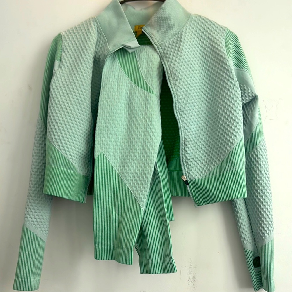 Mint Green Textured Women's Jacket